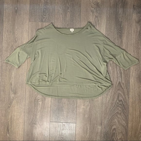 Aritzia Wilfred Cropped T-shirt Army Green Size XS - Picture 8 of 11
